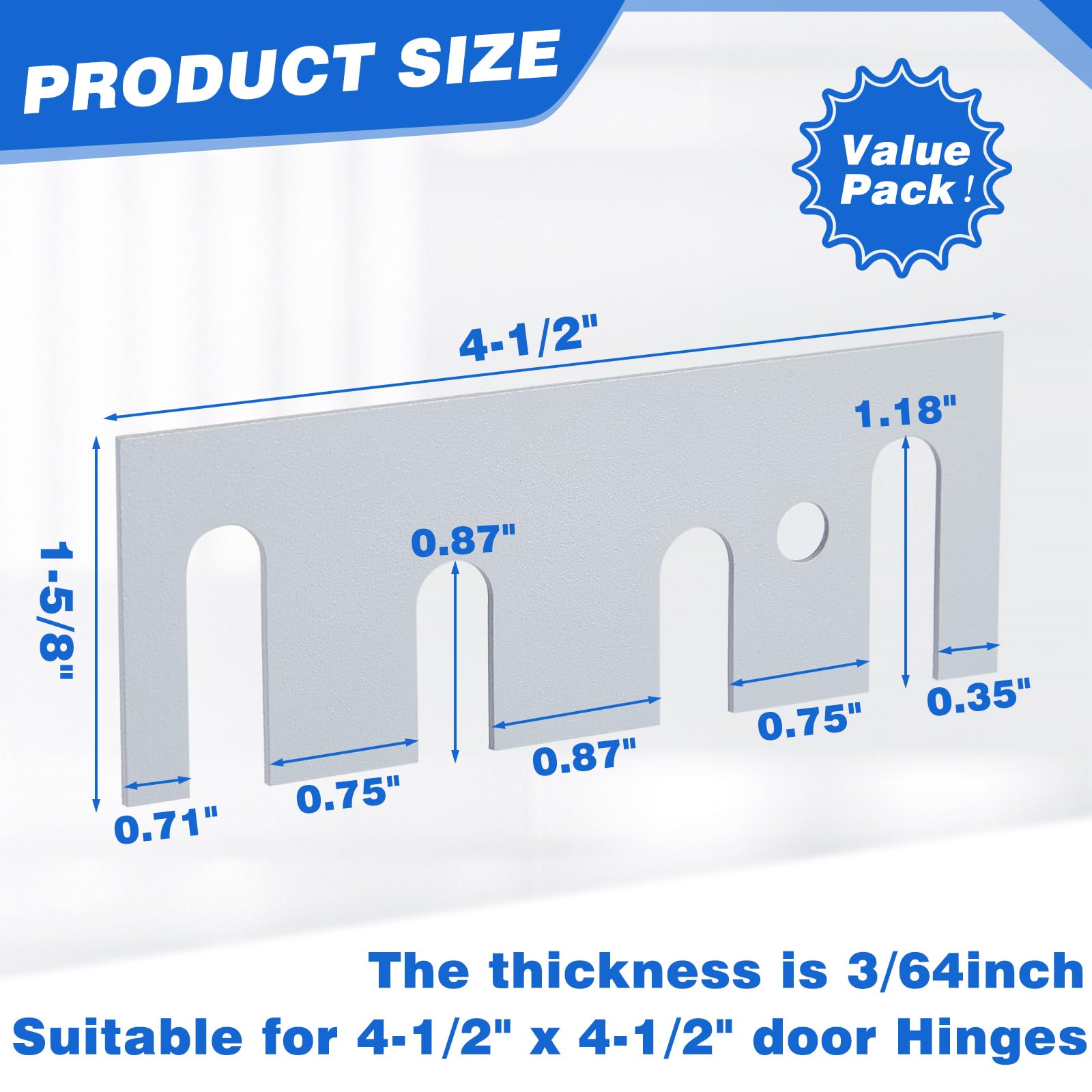 Door Hinge Shims - Stabilize & Repair Hinges -2
