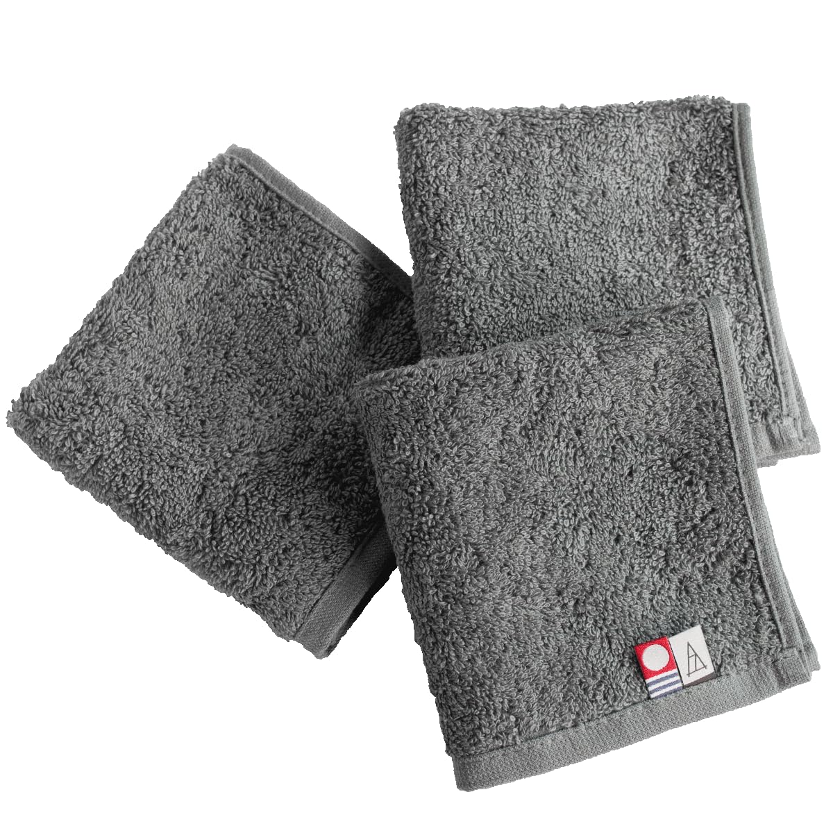 TAVARAT] Just the right handkerchief Men's 100% cotton High water absorption 3 Pack 9.06×9.06in individual packaging Imabari Towel made in Japan (gray)