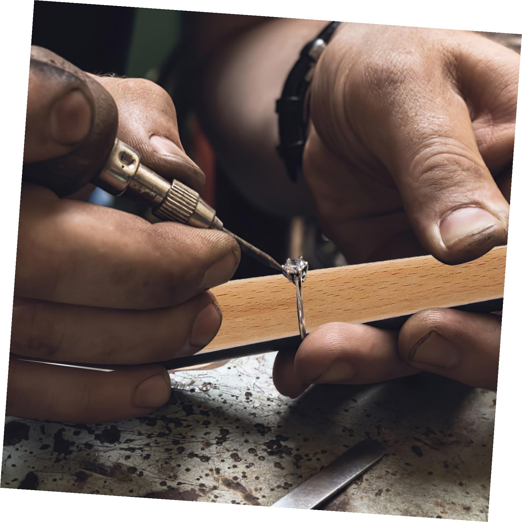 UTHCLO Schmuck reparaturset mit Verstellbarem Ringdorn Gummihammer und Kunststoff handgelenkstab Langlebiges Praktisches Ringgrößen werkzeug für Juwelier und DIY anpassung