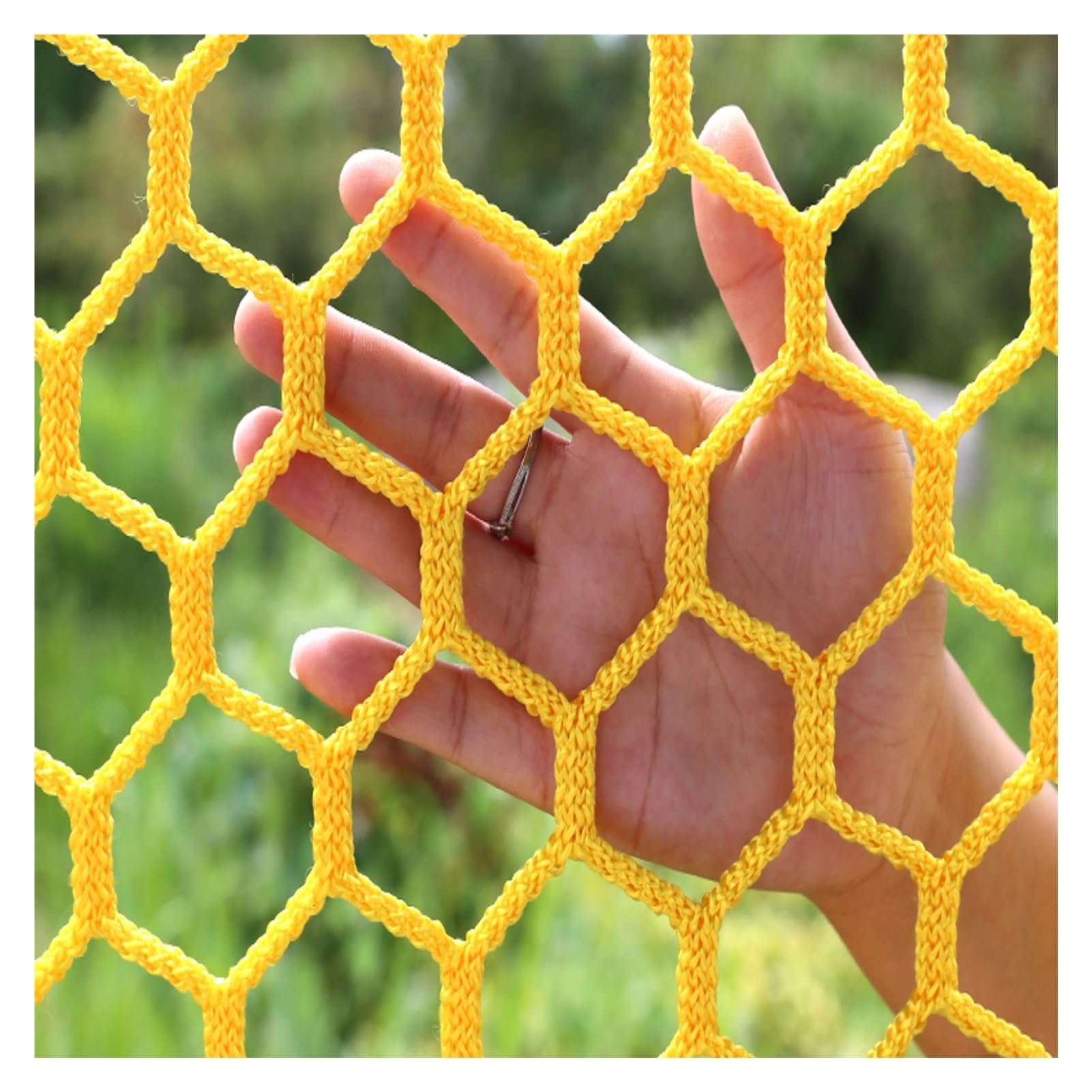 GJMSSMY Outdoor Safety Net for Balcony 4.5cm Mesh Weather-Resistant Polyester Rope Fence Fall Prevention for Kids & Pets 1x4m Durable Stair Safety Barrier