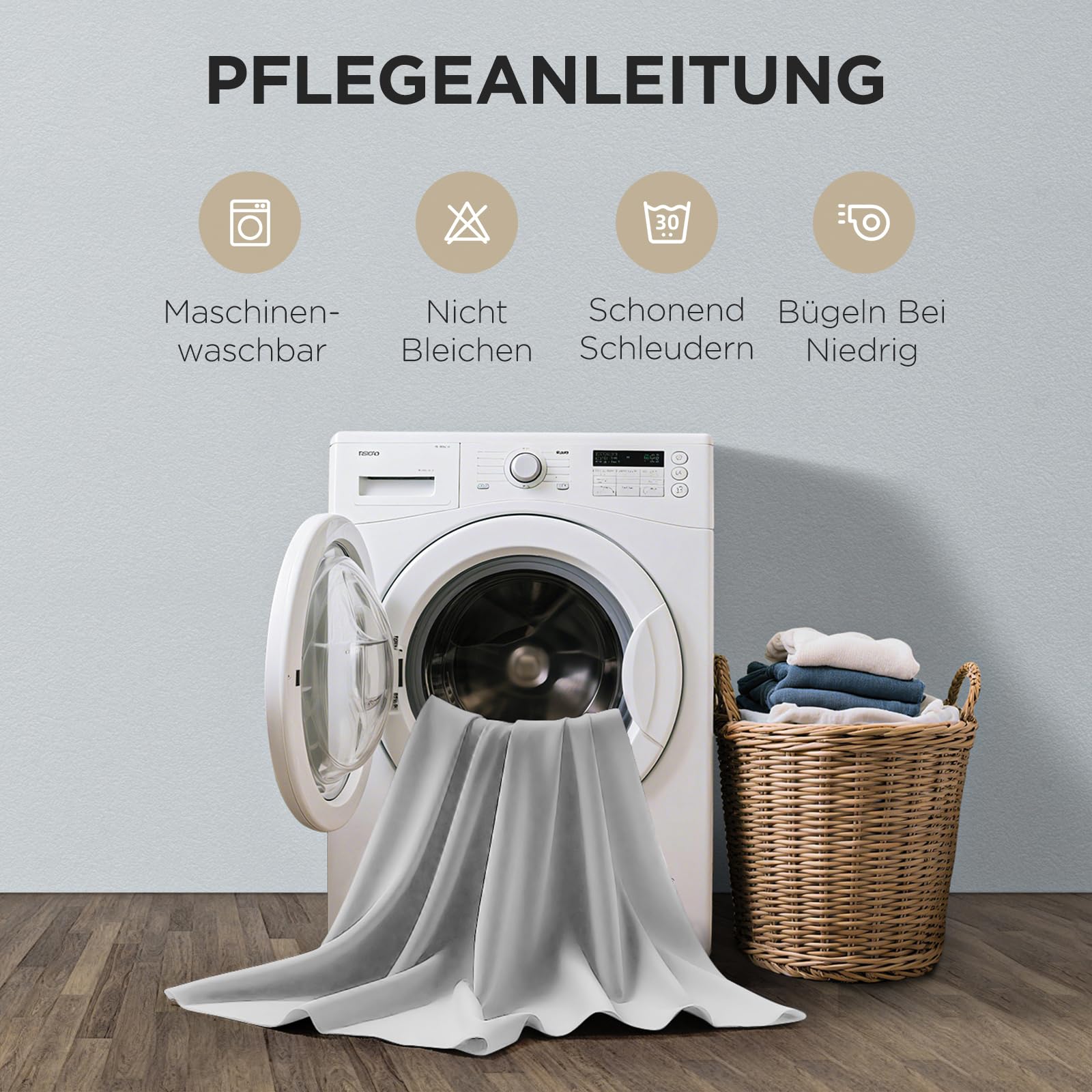 Joydeco Blickdichte Vorhänge mit Ösen Gardinen 2er Set – Bild 8