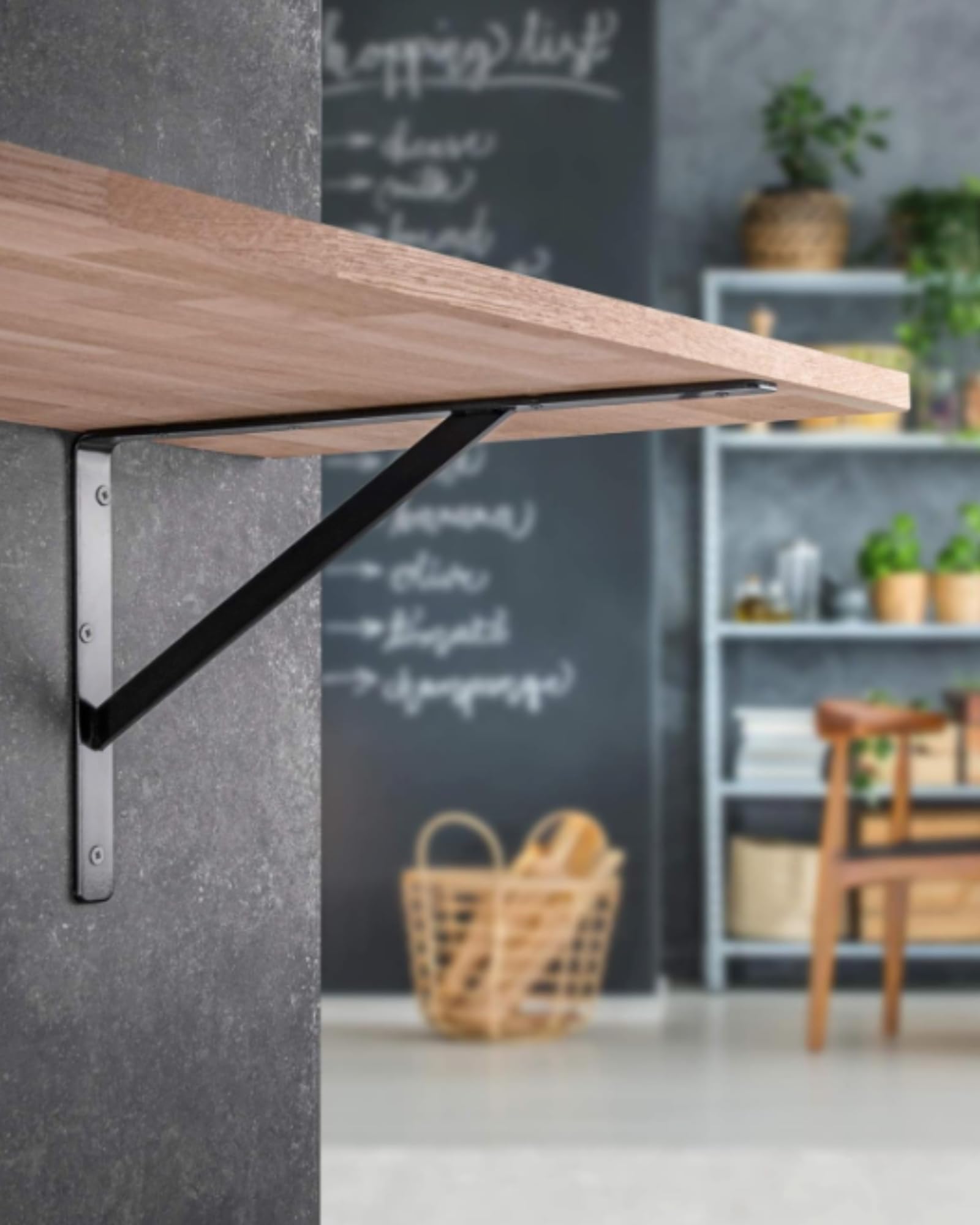 Schwerlast-Konsole|10 Stück-Wand-Winkel|Athena|Tiefe 600 mm|Schwerlast-Träger Schwarz|Tragkraft 300 kg|Regal-Halter Stahl massiv|Regalträger für die Wandmontage, 10x 600 x 375 x 40 mm