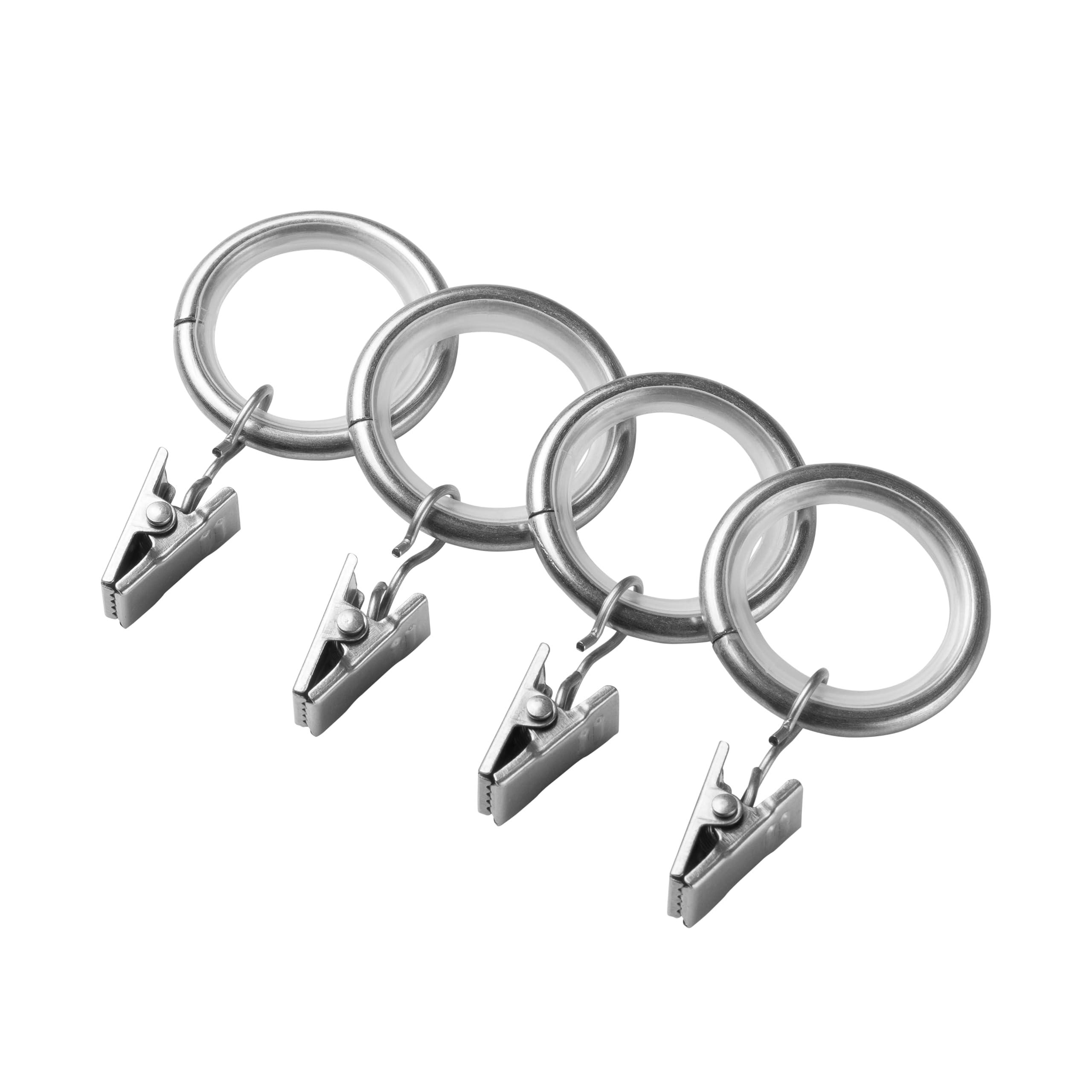RENA Gardinenstange Vorhangstange 2-läufig - 19 mm - aus Metall - Lautlose Rollen - Komplettset - Chrom Matt 340cm |Monako
