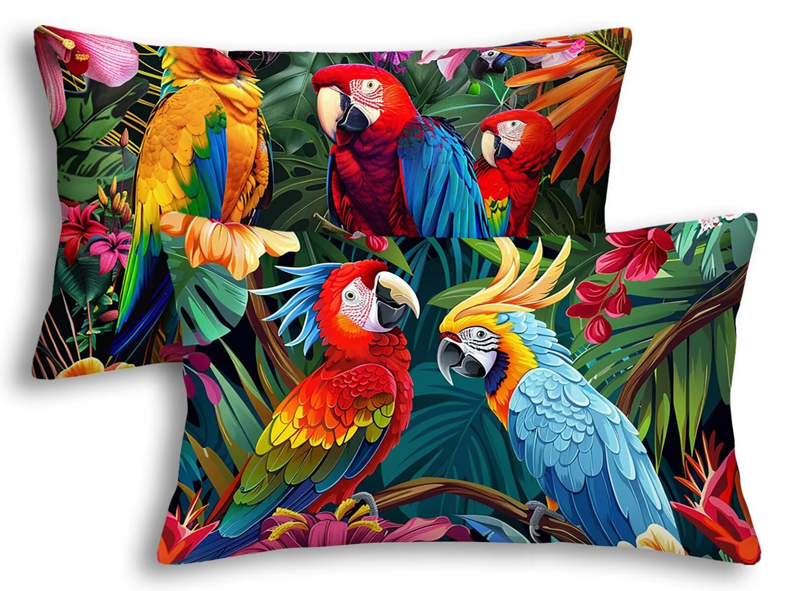 Fundas cojines tropical decorativos de lino impermeable 40x80 texturizado