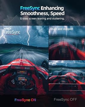 UPERFECT 18 QLED Portable Monitor, 2K 25601600, 144Hz Gaming Display, 400 Nits Brightness, FreeSync HDR, 100% DCI-P3, Ultra-Slim USB-C/HDMI Monitor for Laptop MacBook Phone Game Console, VESA Mount