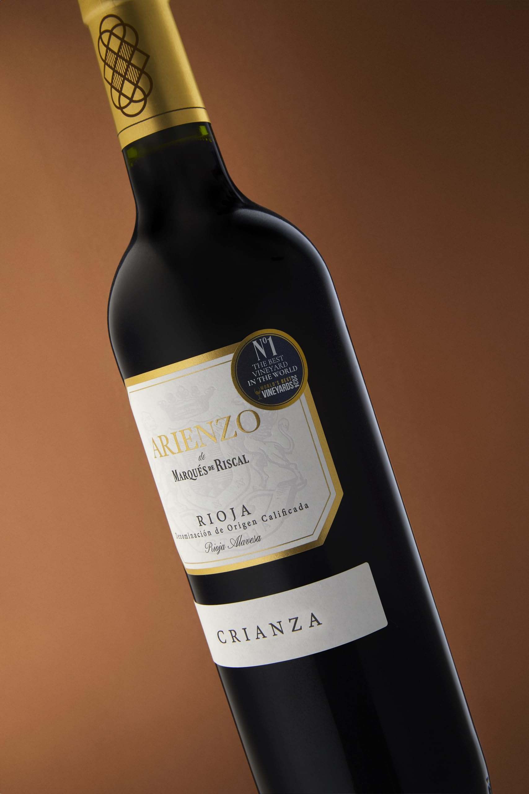 Arienzo de Marqués de Riscal - Vino tinto Crianza Denominación de Origen Calificada Rioja, Variedad Tempranillo, 18 meses en barrica - Caja 12 botellas pequeñas x 375 ml - Total 4500 ml