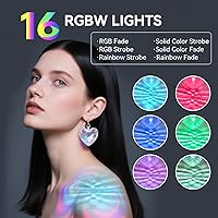 Vista 27 de RAHAN LED Earrings Disco Ball 16 Colors Light,Rechargeable Light Projecting Light up Earrings for Women Dance Party Halloween Costume Accessories