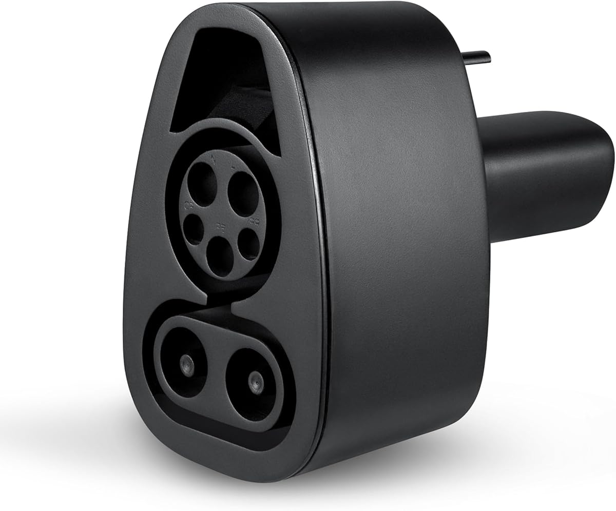 Lectron CCS to Tesla Adapter - 500A, 500V Tesla Charger Adapter - Compatible with All Tesla Models & CCS-Enabled NACS EVs - DC Fast Charging ONLY - NOT Compatible with Cybertruck (Black) : Automotive