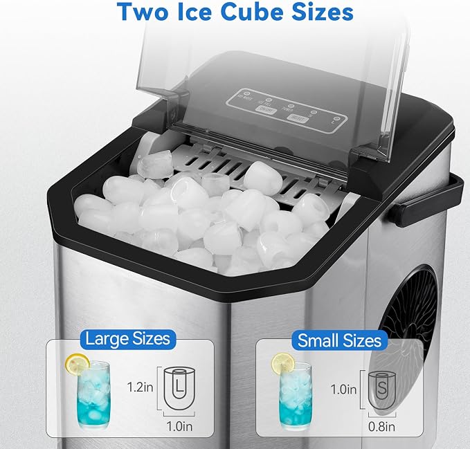 Fabricadora de hielo portátil Garvee 26 lbs en 24 horas miniatura 3