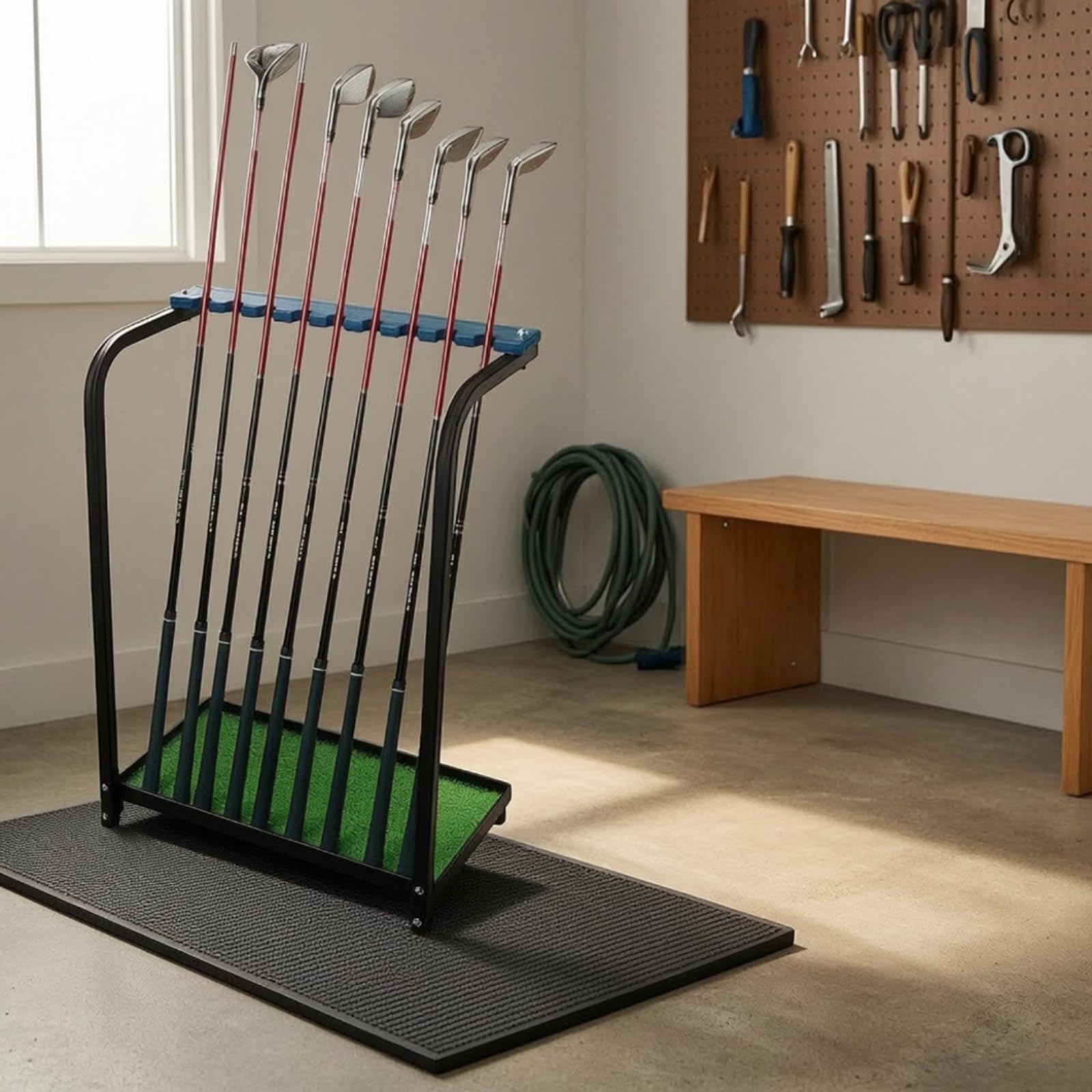 Organizador Palos Golf Vertical Expositor Palos Golf Ahorra Espacio te para Golfistas, Garaje