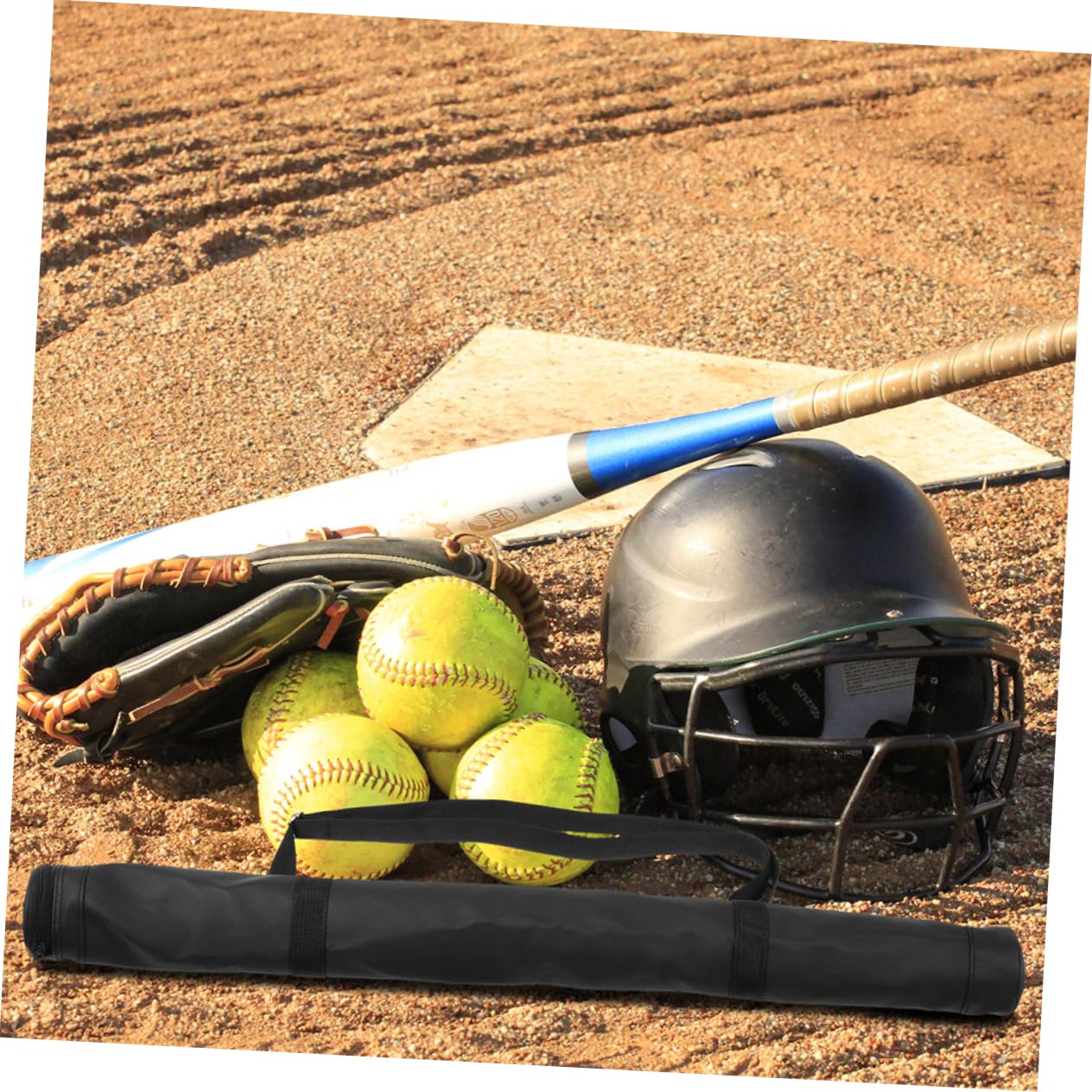 Toyvian Bolsa para Bate de Béisbol Ligera de Tela Oxford Negra Diseño Versátil y Cómoda, Adecuado para Atletas en Movimiento Que Necesitan Transportar Bates 32 Pulgadas