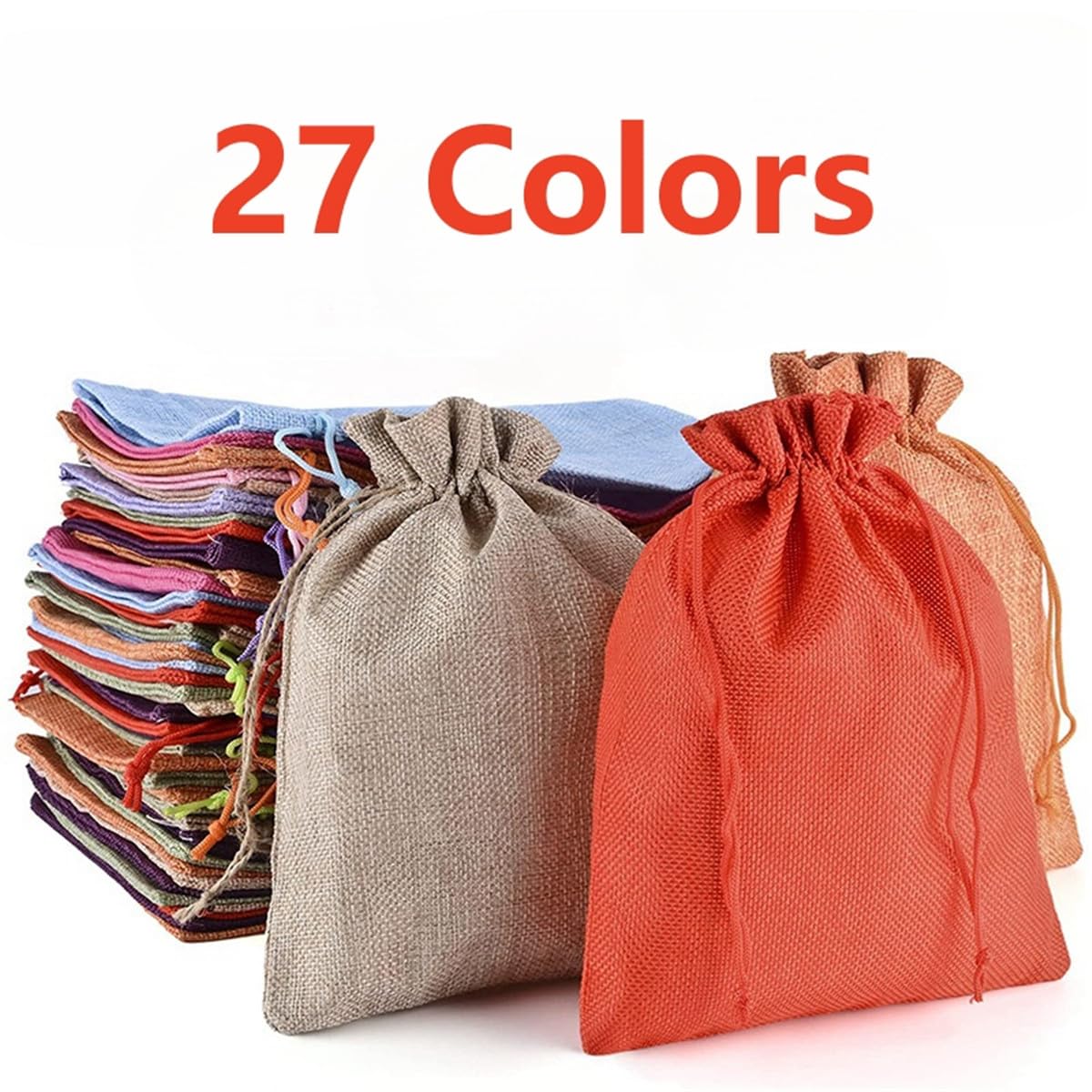 25 Stück Leinen-Säckchen Baumwollbeutel, Sack Beutel, Leinenbeutel, Adventskalender Verpackung Leinenbeutel, Geschenksäckchen Schmuckbeutel für DIY, Halloween, Weihnachten, Ostern (Braun, 20x30cm)