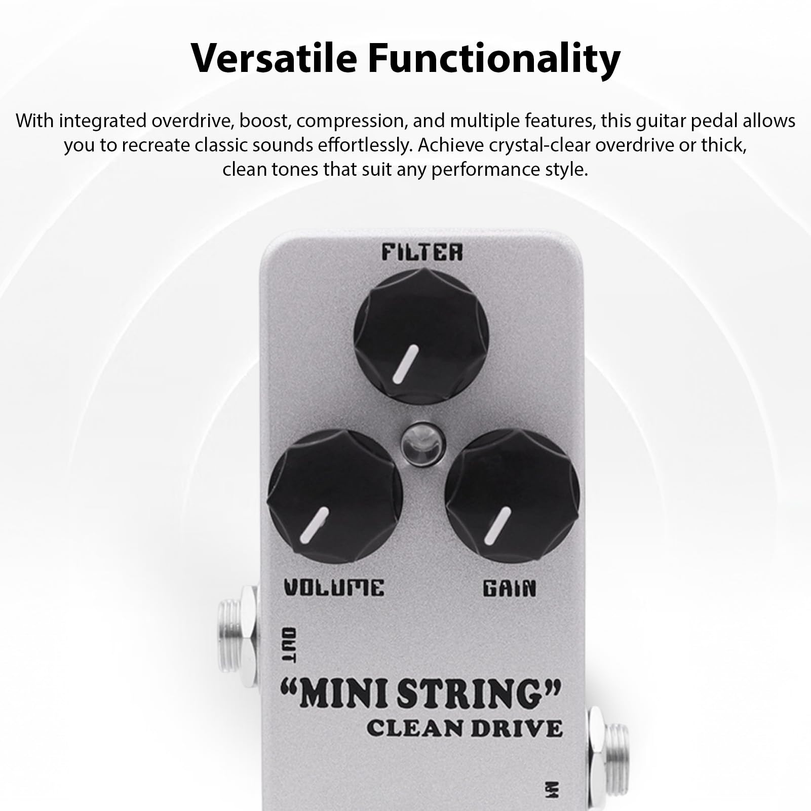 Luocute Pedale per Chitarra, Pedale Effetto Ritardo Compressore Overdrive Boost Analogico con Tono Caldo True Bypass, Effetti per Chitarra Elettrica Dumbles per Amplificatori per