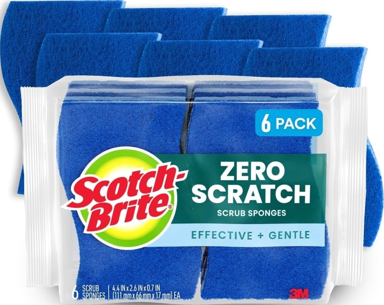 Scotch-Brite Zero Scratch Scrub Sponge 6 Pack