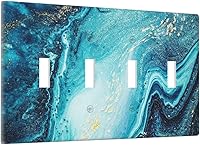 Vista 68 de Placa de pared de tortugas marinas, hierba oceánica, medusas, peces y algas marinas, placa de pared de doble palanca, cubierta de interruptor de luz