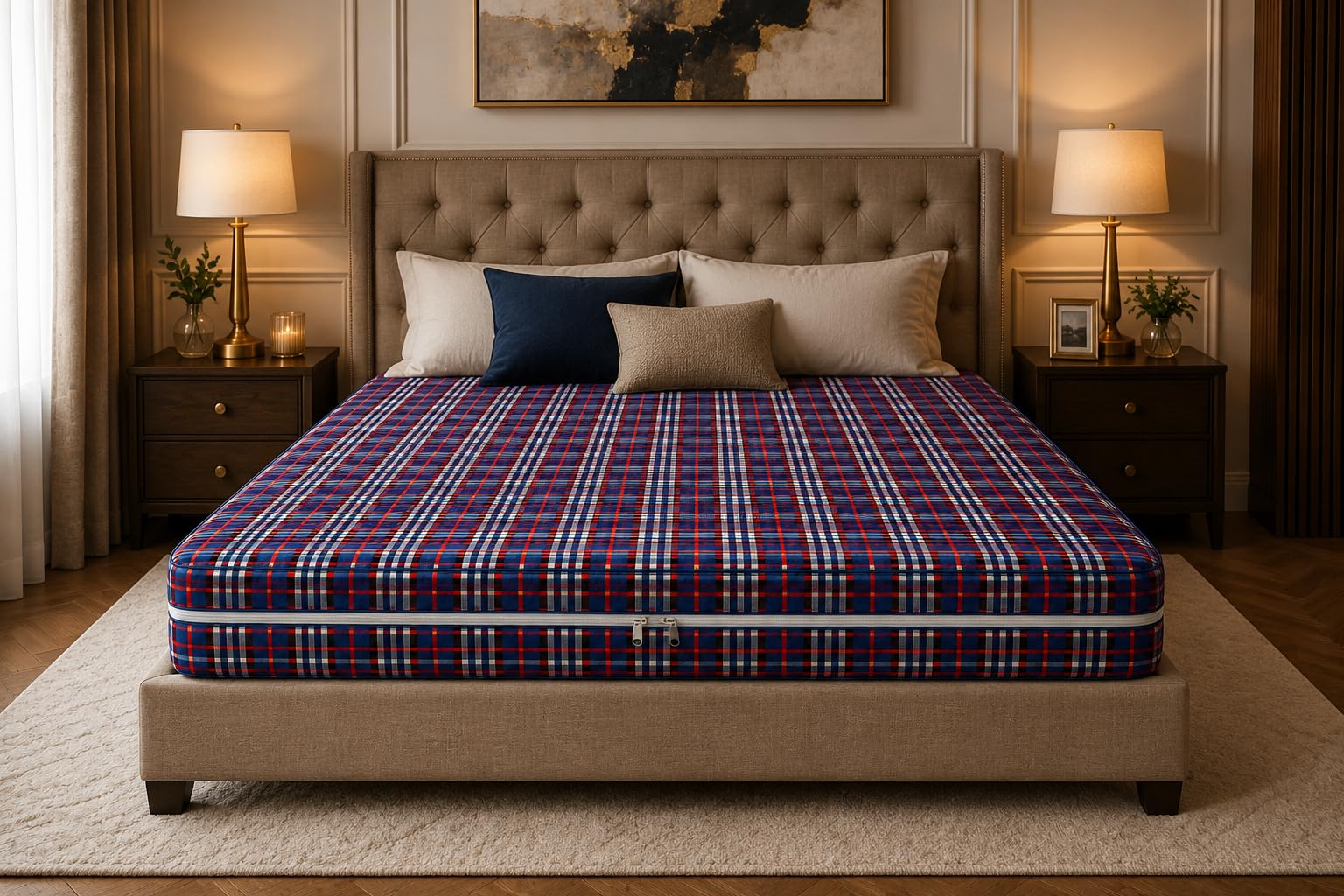 Soft Touch Cotton Mattress Protector | King Size 72x75x6 Inch | Premium Zip Cover 6.5X6-picture-25