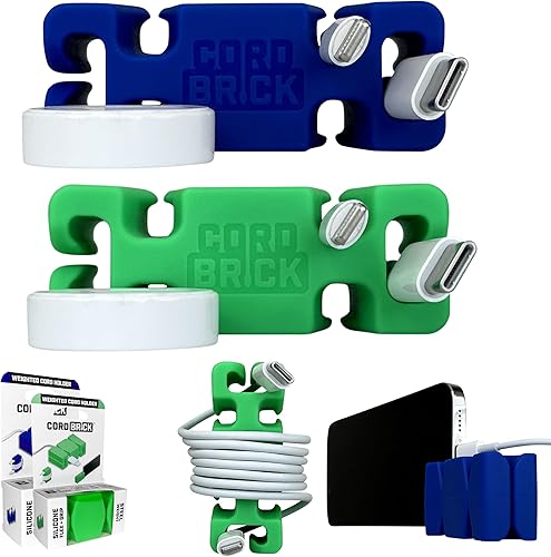 Miniatura 15 de CordBrick Rellenos para calcetines navideños para adultos, gestión de cables, soporte para cables con peso, organizador de cables, soporte para (E)