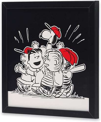Vista 26 de Open Road Brands Peanuts Snoopy 'Tis the Season to Eat Cookies - Arte de pared de madera enmarcada - Bonita imagen de Navidad de Snoopy