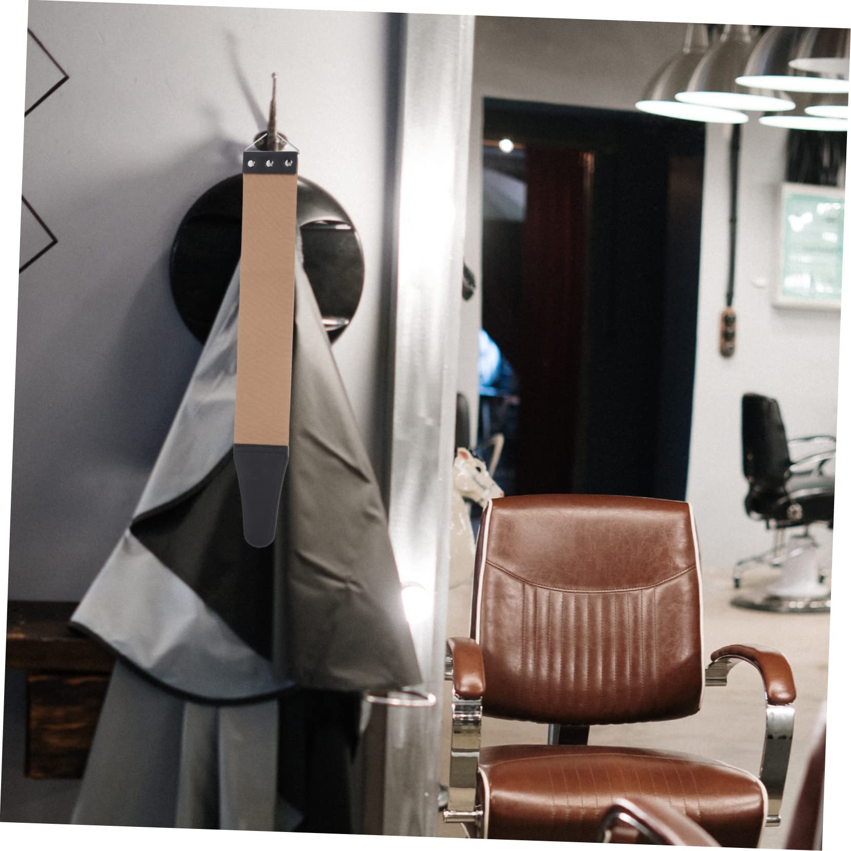 FOMIYES Manual Razor Strop Dual-sided Sharpening Strap for Barber Razors Quality Leather Knife Cloth Random Color