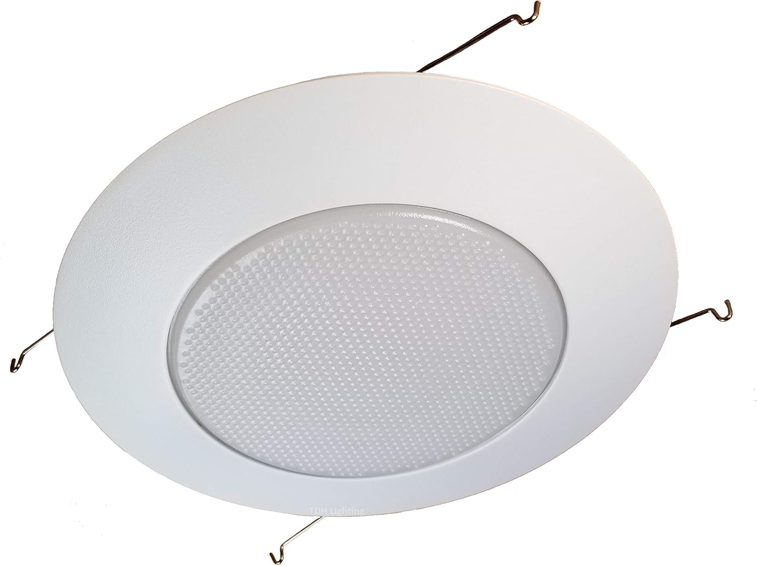 TDH Lighting 6 Inch Recessed Shower Trim with Glass Albalite Lens for