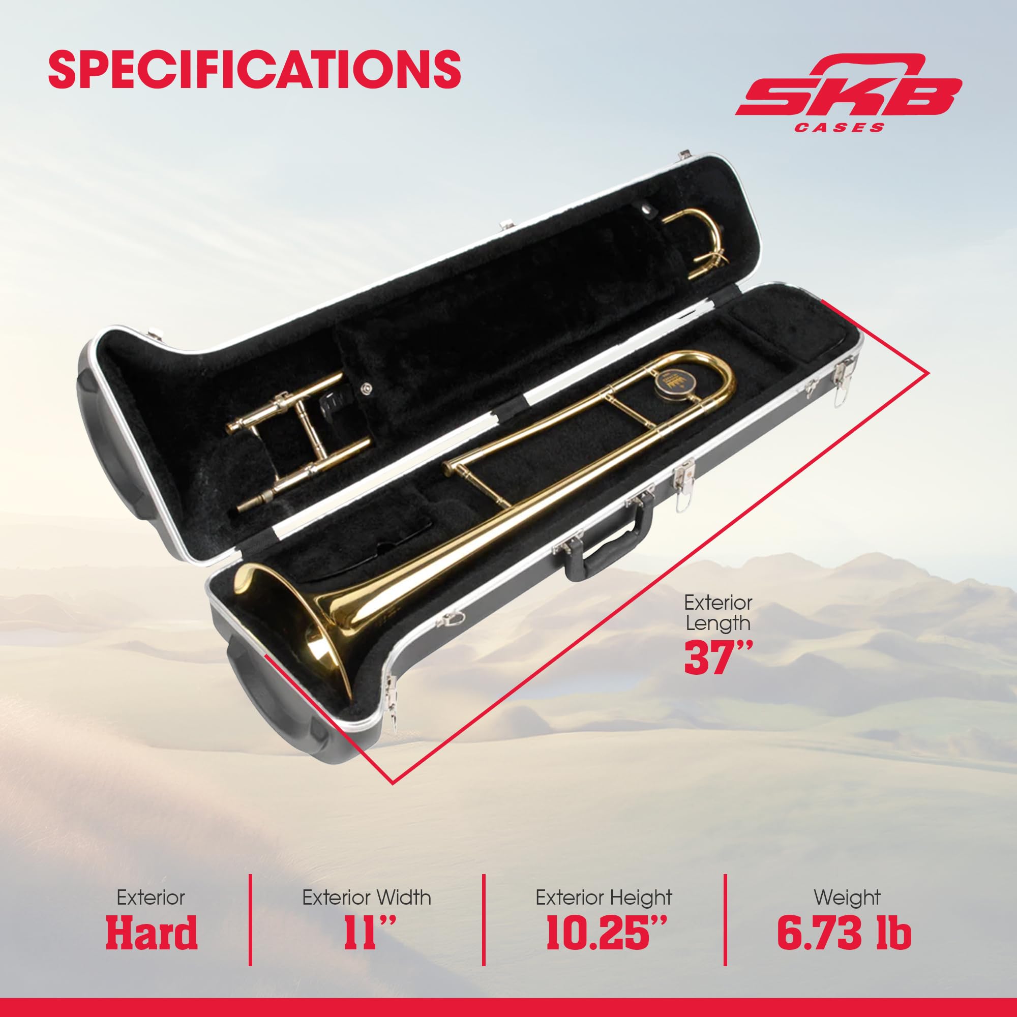 Amazon | SKB トロンボーン用ハードケース 1SKB-360 ブラック | 金