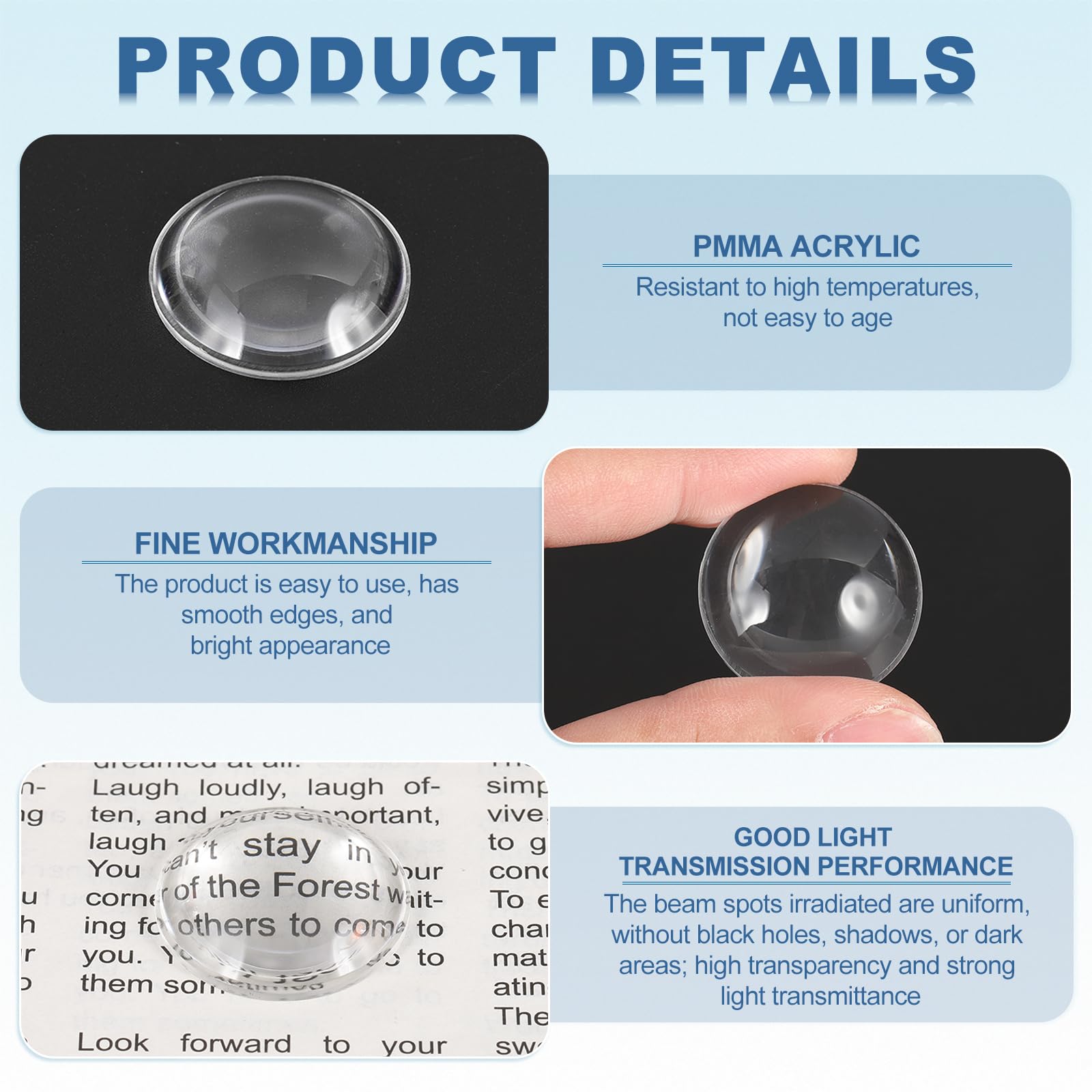 PATIKIL Diameter 27.8mm Flat Convex Lens - Image 3