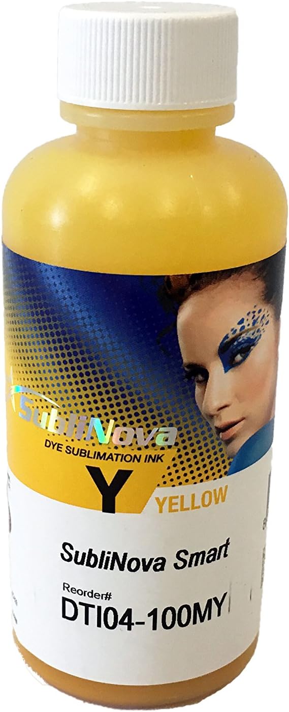 Ink Tec Sublinova Smart DTI Dye Sublimation Inks 100ml Yellow Bottle