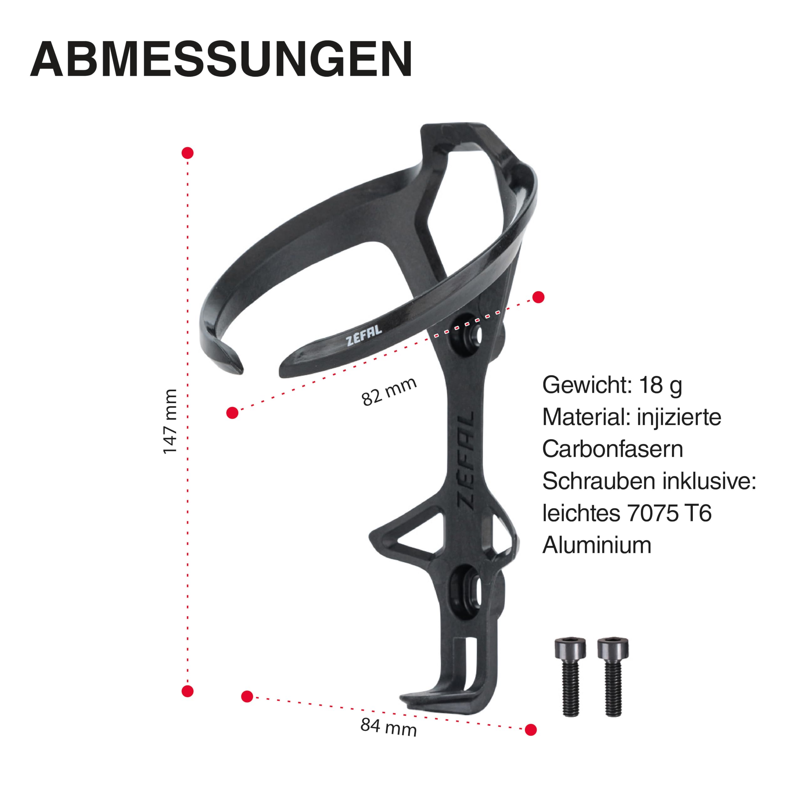 ZEFAL Pack Pulse L2 – Zwei Carbon Flaschenhalter Fahrrad - Trinkflaschenhalterung extra leicht fürs Fahrrad, nur 18g