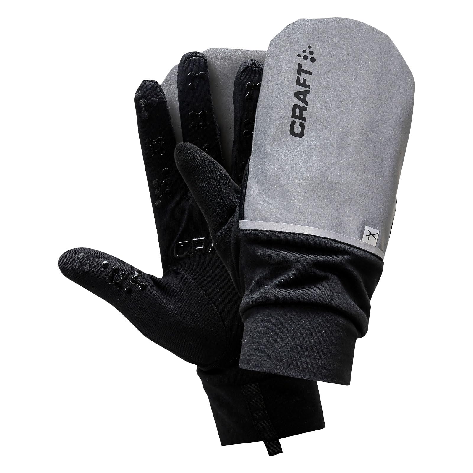 Craft Hybrid Weather Unisex Adult Warm Running Gloves, Silver/Black, FR: L (Manufacturer's Size: 10L)