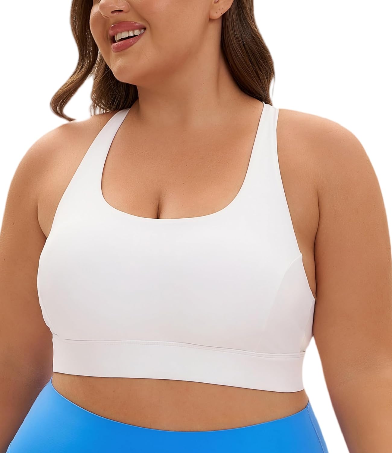 Grace Form Plus Size Sports Bras for Women Full Figure Medium Support Push Up Padded Sport Bra for Large Bust
