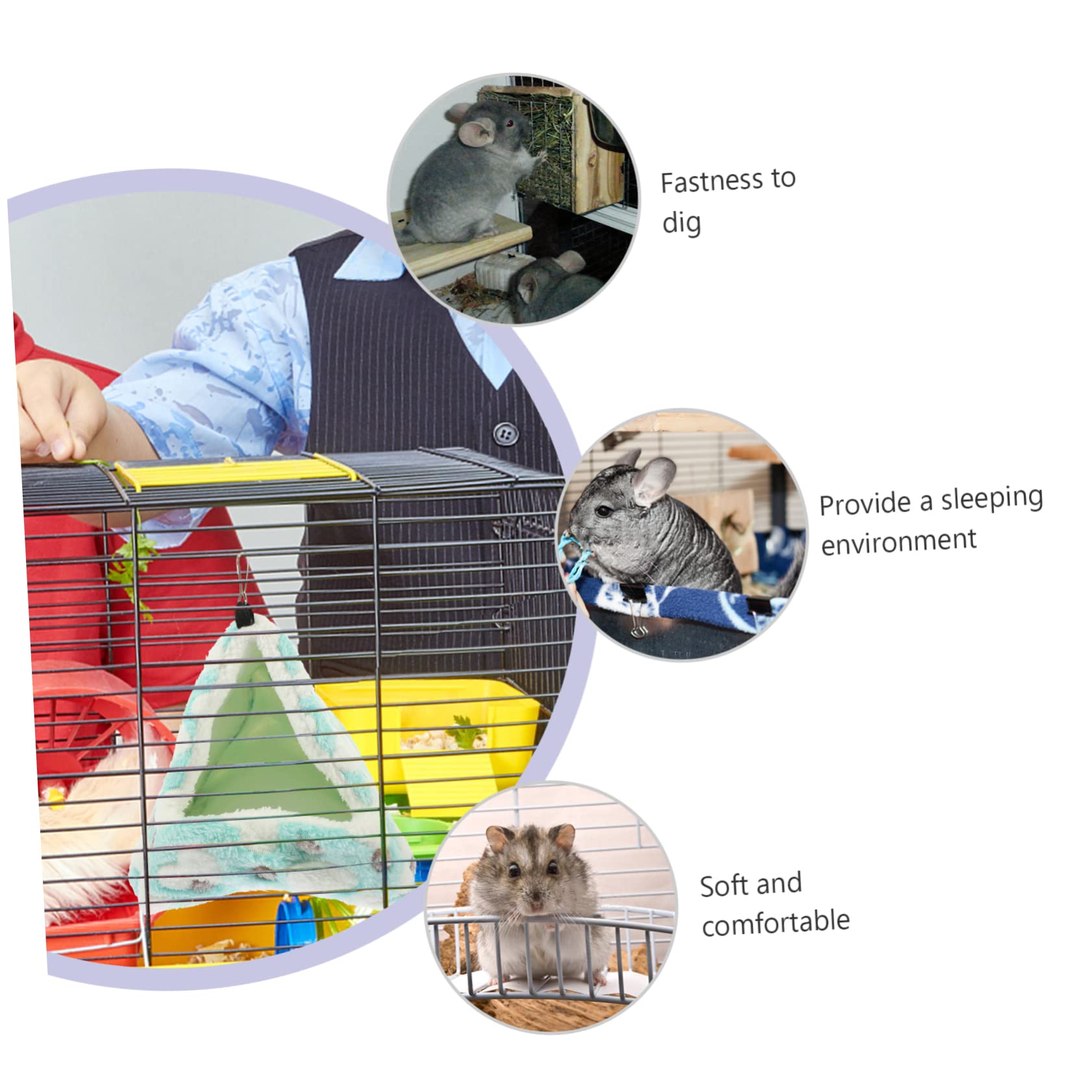 2 Stück Schlafsack, Baumwollnest, Haustier Hamsterbett, Hamsternest, Betthaus, Kleintiernest, Ruheplatz Zum Schlafen, Hamsterversteck, Warmes Hamsterbett, Bequemer Ruheplatz