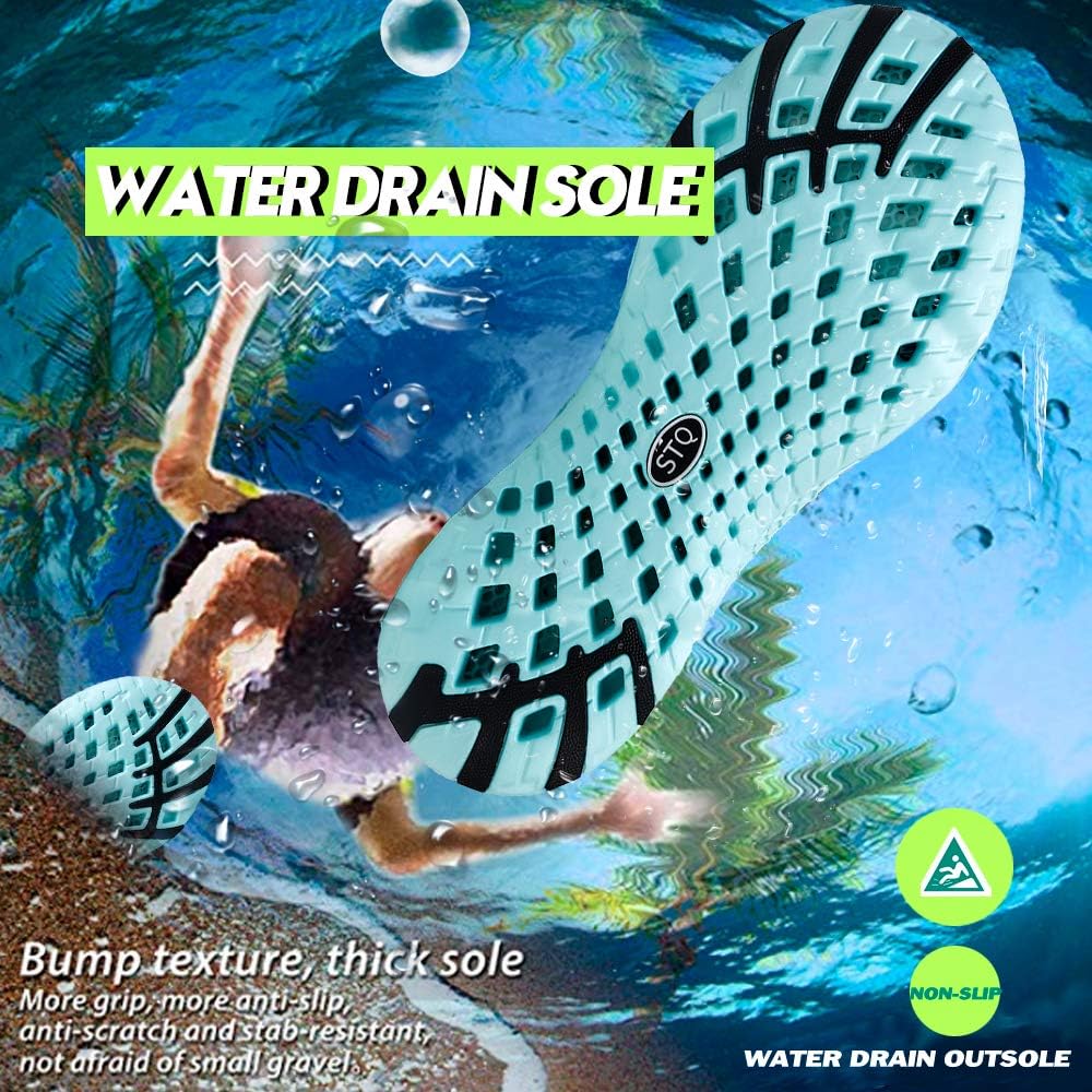 STQ Womens Lace-Up Water Shoes | Beach Swim Pool Aqua Sneakers