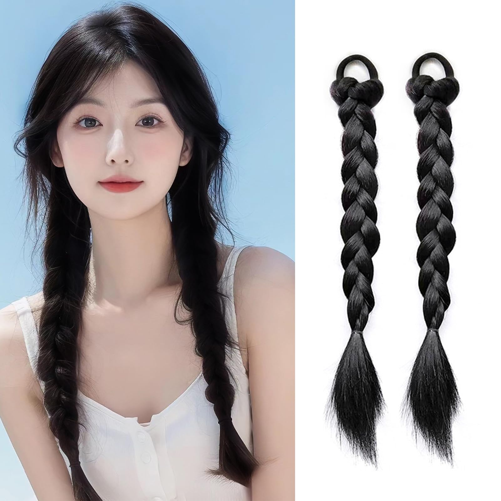 編み込みエクステ 束毛　ヘアアクセサリー 編み込みエクステ ロングストレート 束毛 ヘアアクセサリー