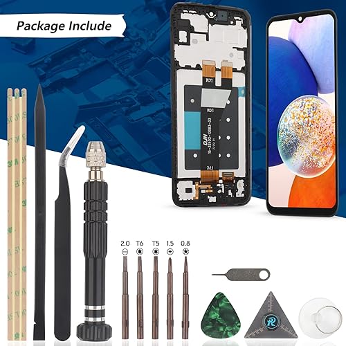 Miniatura 7 de Pantalla para Samsung Galaxy A14 5G Reemplazo de pantalla táctil digitalizador Asamblea para Samsung A14 5G A146U LCD reemplazo con kit (negro con