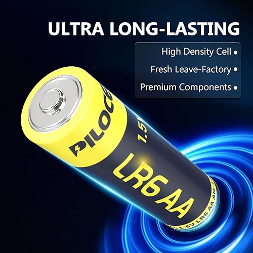 Miniatura 3 de PILOCEL Paquete de 8 pilas AA alcalinas doble A, batería LR6 de alta capacidad de larga duración, duración de 10 años de vida personal para PC Mouse