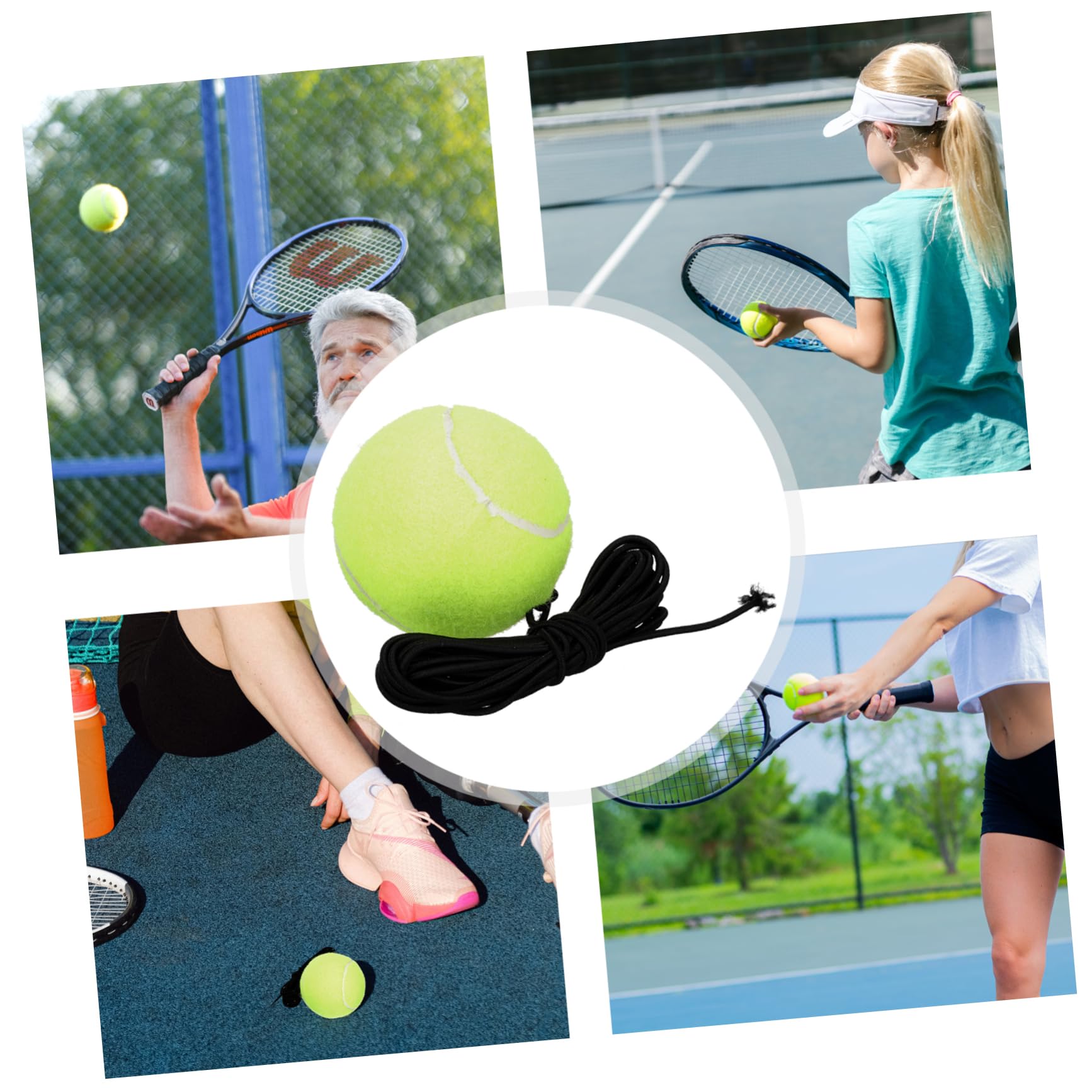 ibasenice 3 Series Pelota De Entrenamiento De Tenis Pelota De Entrenamiento De Tenis De Interior De Pelota De Tenis Pelota De Autoentrenamiento 2 Piezas x 3