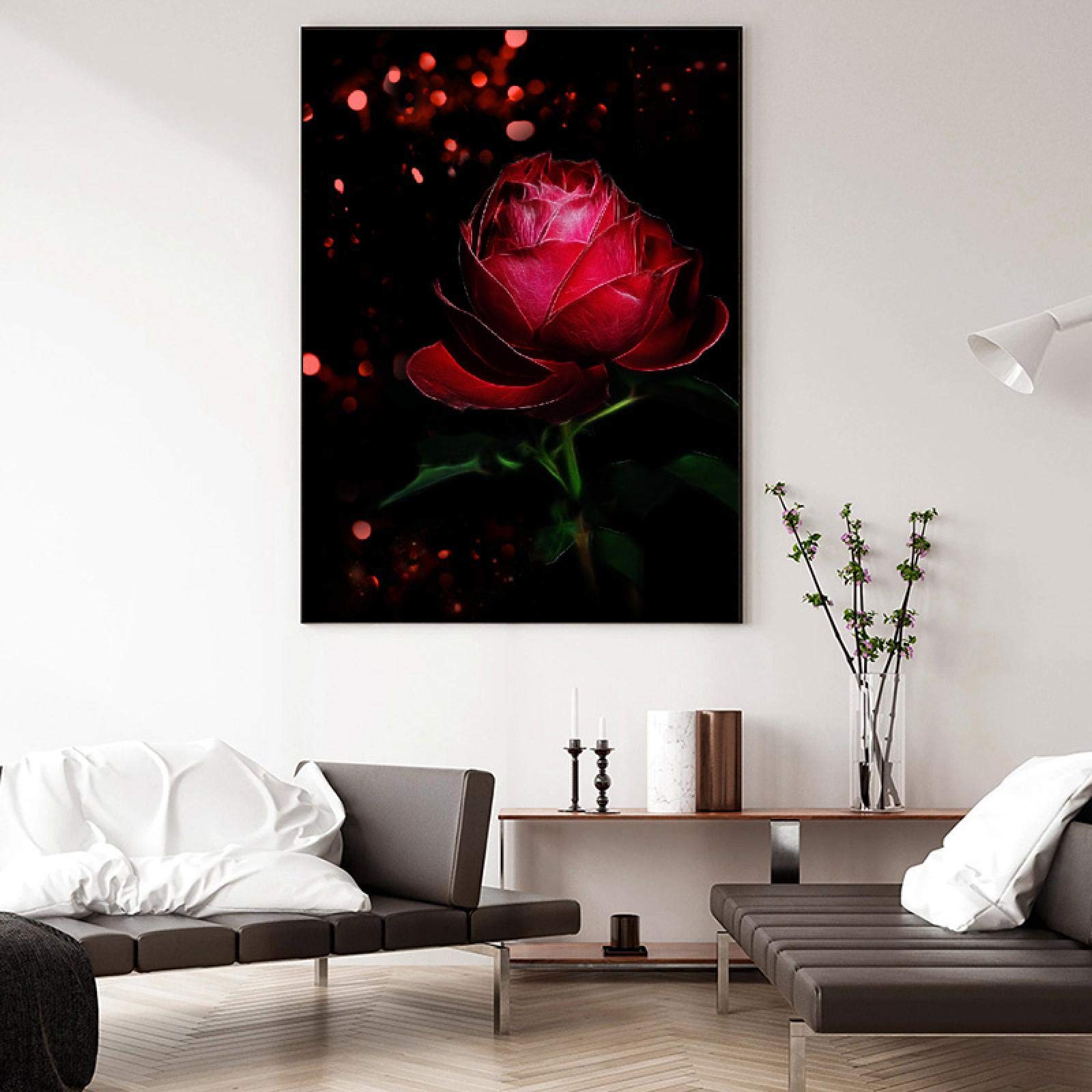 Impression sur toile fleur affiche moderne haute définition 60x80 - 6