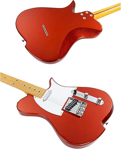 Miniatura 9 de Vola Vasti V3 MC - Guitarra eléctrica, cuerpo de ceniza, cuello de arce, trastes de níquel, cuello en C moderno, fabricado en Japón (rosa concha)