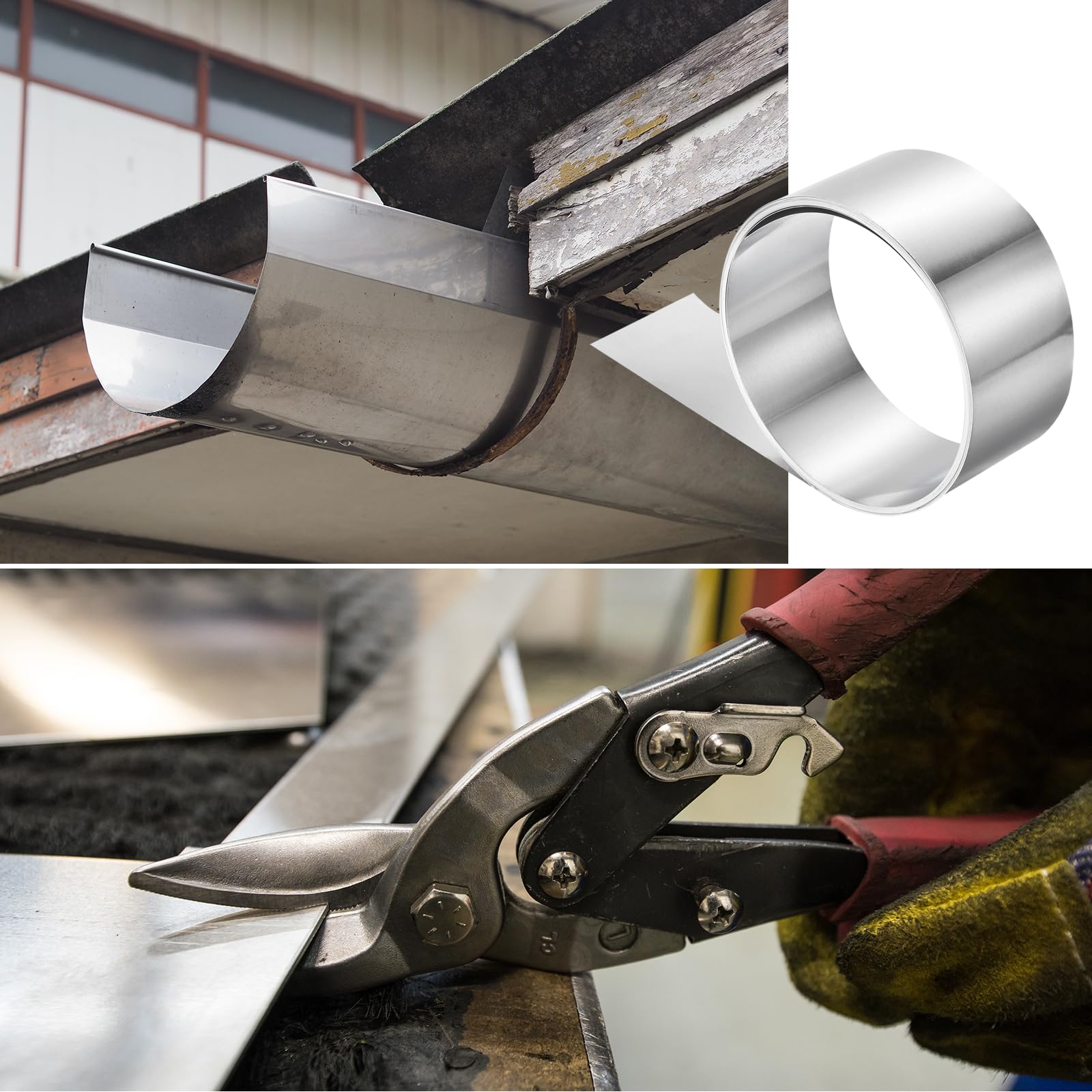 QUARKZMAN Aluminium Metall Rolle 5000mm X 50mm X 0.2mm Stärke 1060 Aluminium Flashing Rolle Blechstreifen Für Industrielle Verwendung Silberfarben