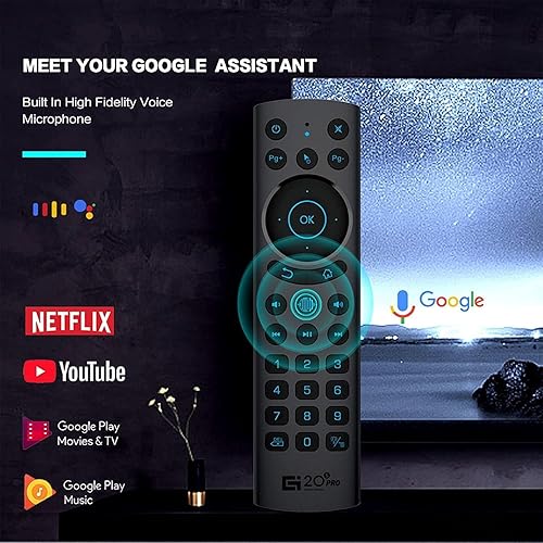 Miniatura 2 de G20BTS Plus Wireless Bluetooth 5.0 Control remoto retroiluminado por voz Soporte 2.4G Giroscopio USB IR Learning Control remoto para Android TV Box