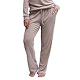 CuddleBlend Women’s Comfortable Lounge Wide Leg Pajama Pants Elastic Waistband With Side Pockets