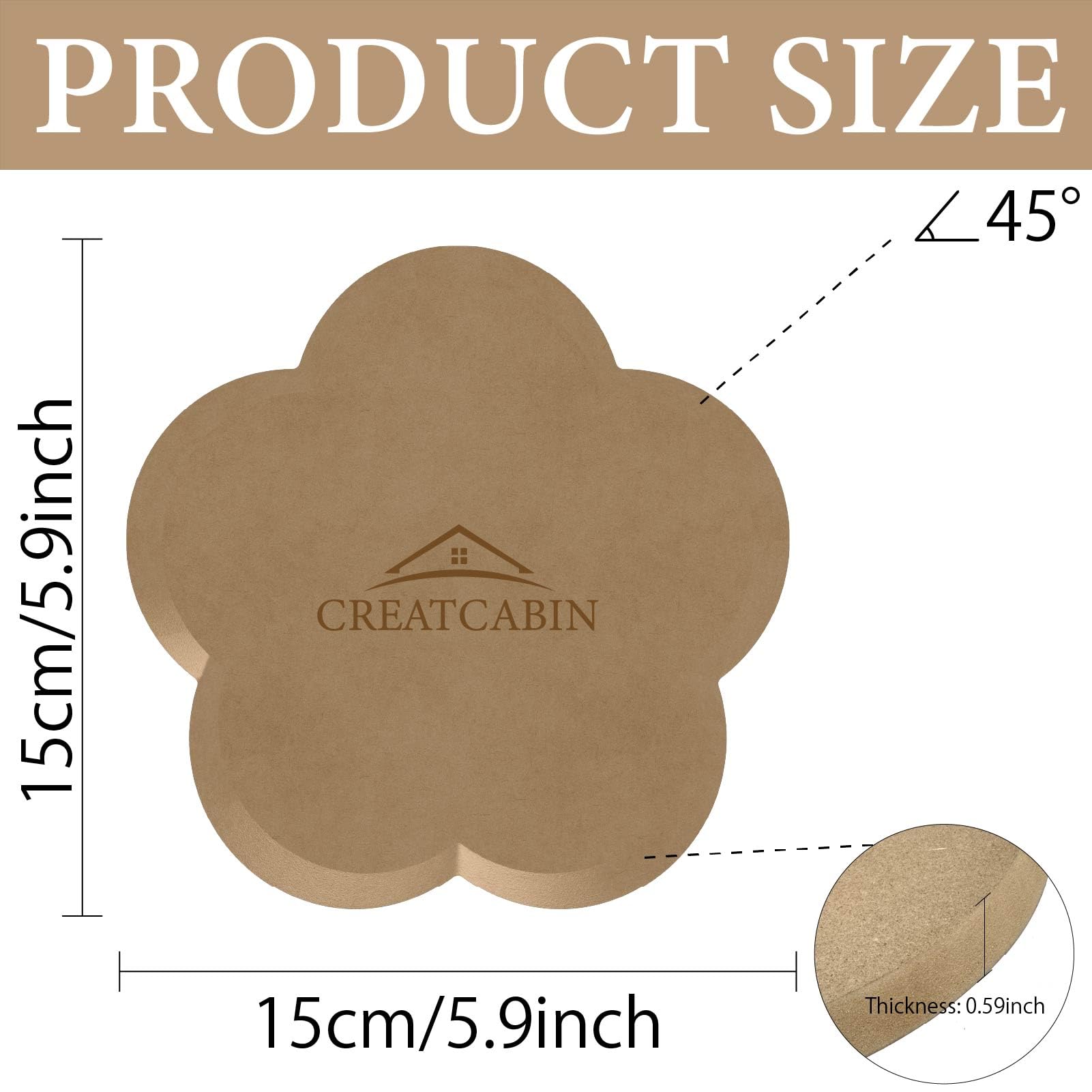 CREATCABIN Flower Pottery Molds Plate Forming Molds Wooden Ceramics Molds Plate Tray Molds Clay Tools Press Pottery Tools Clay Drying Board Ceramic Slump Molds for Making Handbuilding Plates 6x6Inch - Image 2
