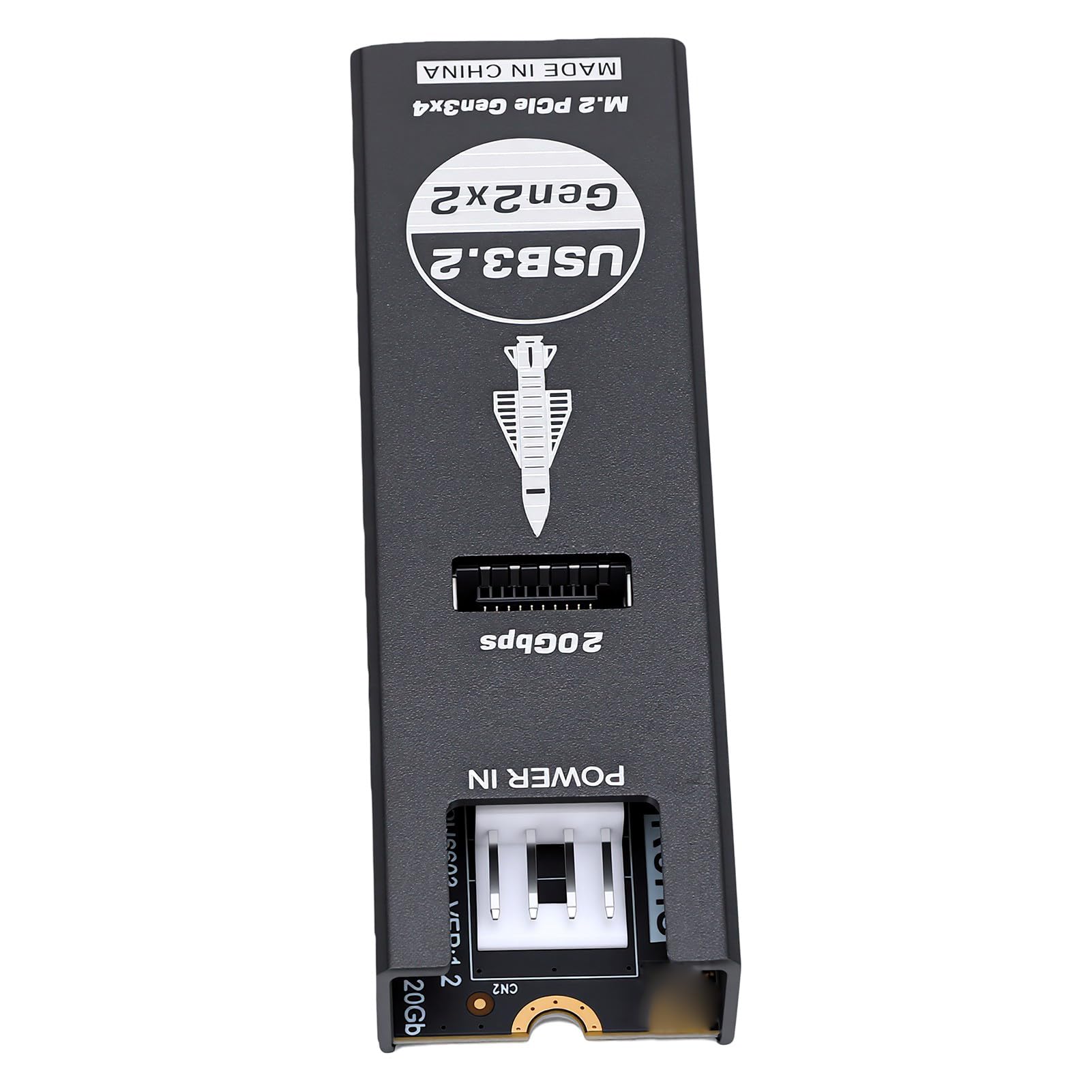 GOWENIC Escritorio M.2 NVMe a USB E Convertidor Frontal 20Gbps