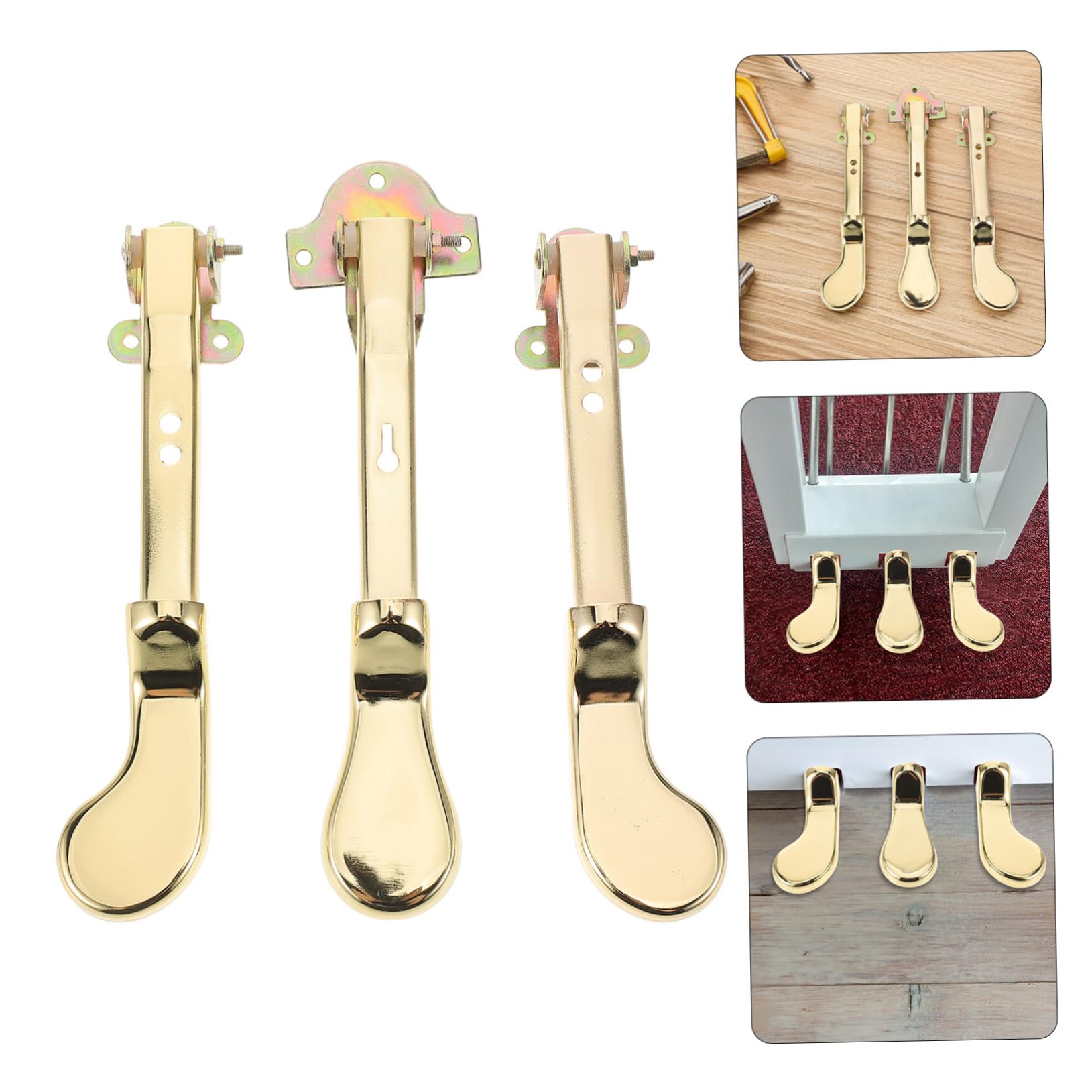 YARNOW 3pezzi Pedale Sustain per Pianoforte in Metallo Pedale per Tastiera Design Doppio Foro Compatibile Pianoforti Verticali Migliora la Dinamica del Suono Stabilità
