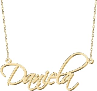 Personalized Name Necklace - Choose from 14 Font Styles - Customizable 18K Gold-Plated Pendant - Ideal Gifts for Birthdays, Valentines Mother's Day, Christmas Women, Girls, Teens, Daughters
