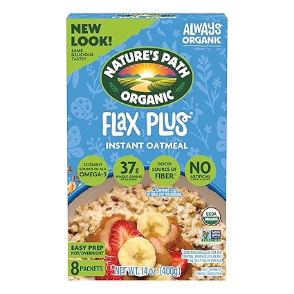 Nature's Path Organic Flax Plus Instant Oatmeal, 14 oz (Pack