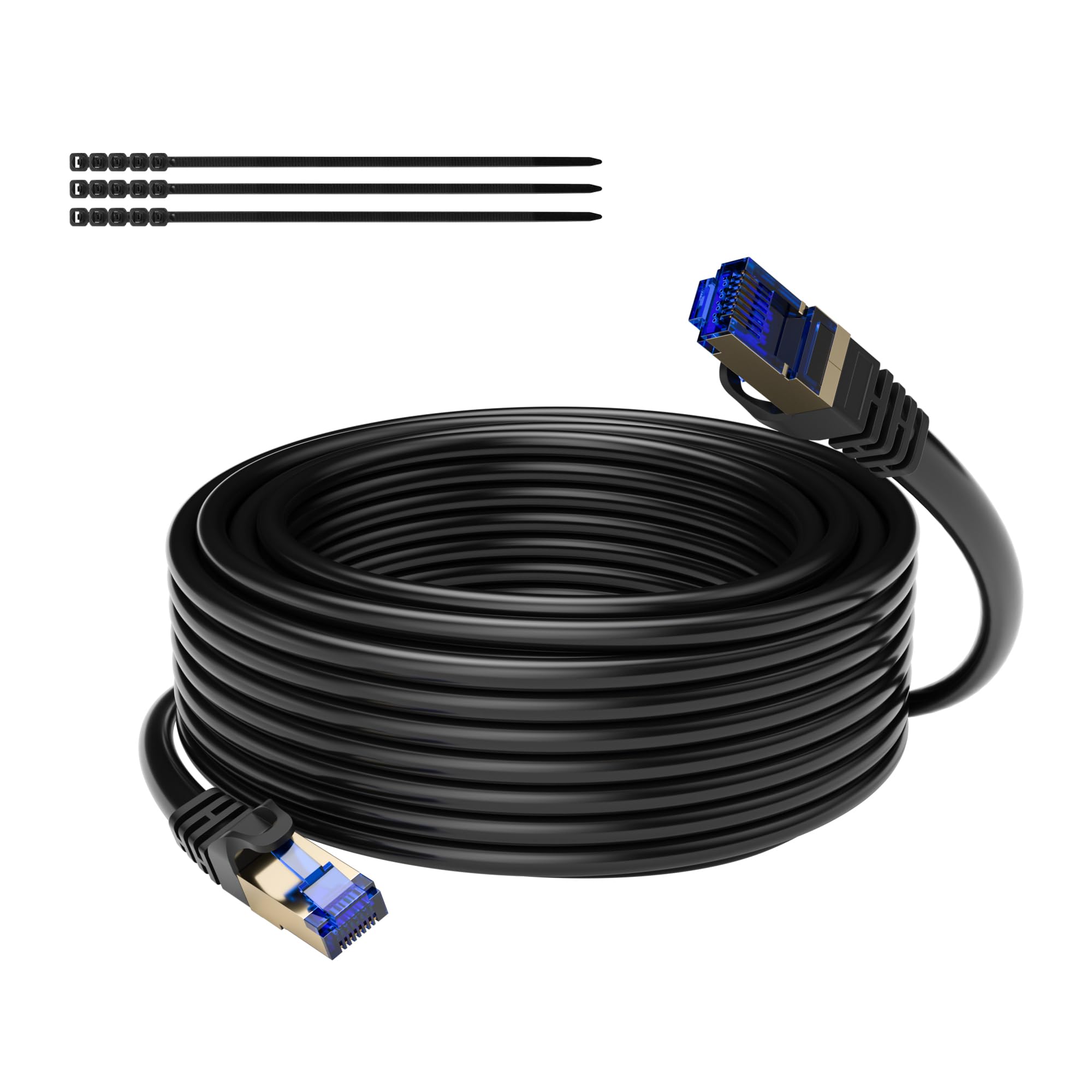 Cavo Di Rete Fast LAN RJ45 Cat.7 10Gbps Intrecciato 15m Nero - Foto 12