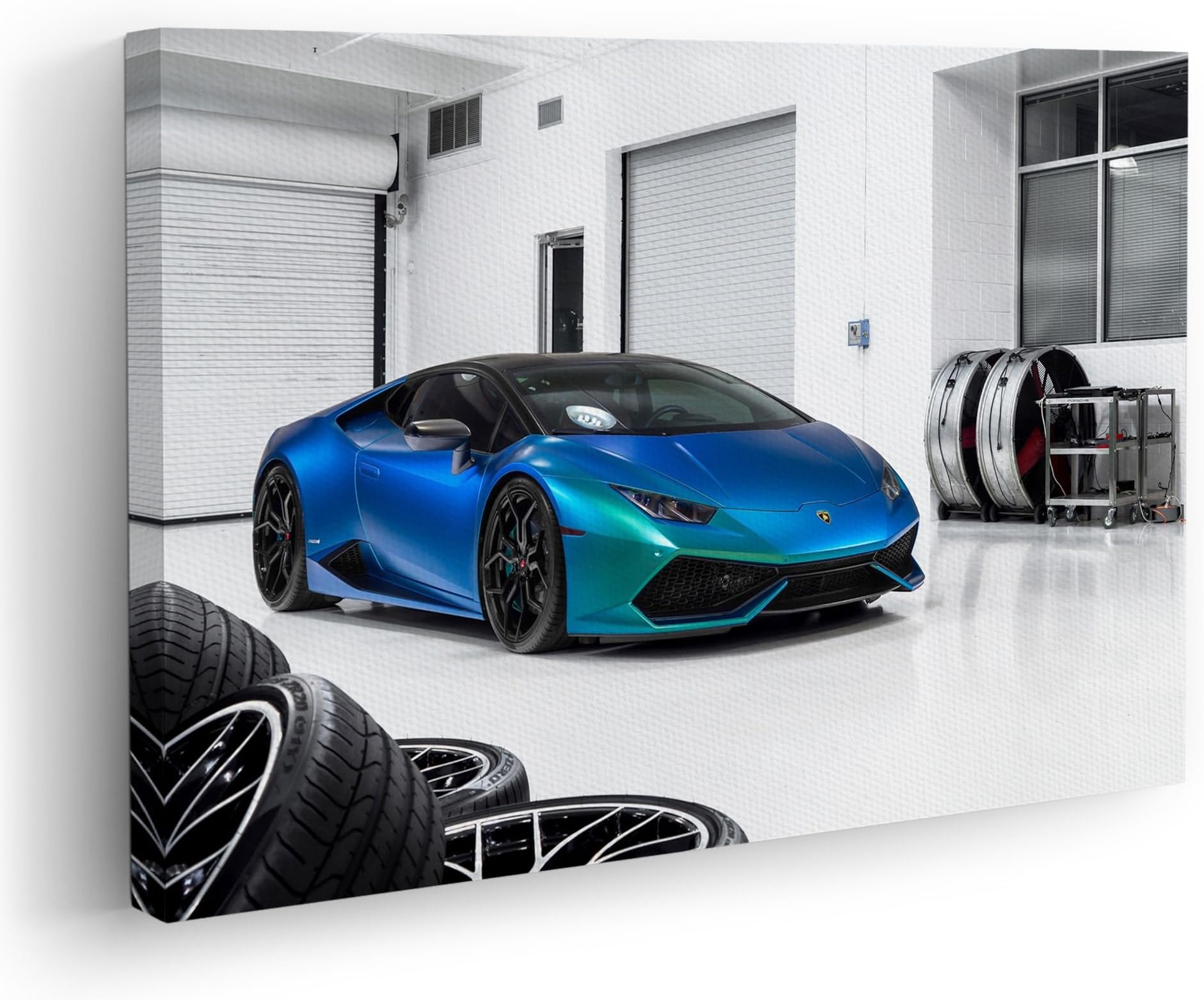 Lamborghin Lambo Canvas Wall Art – Classic Car Art Prints for Men, Man Cave Decor, Racing Wall Art Canvas Prints, Car Room Decor for Boys, Dorm Room Wall Decor, Vintage Sports Car Poster Print (16x24, Wrapped Canvas)