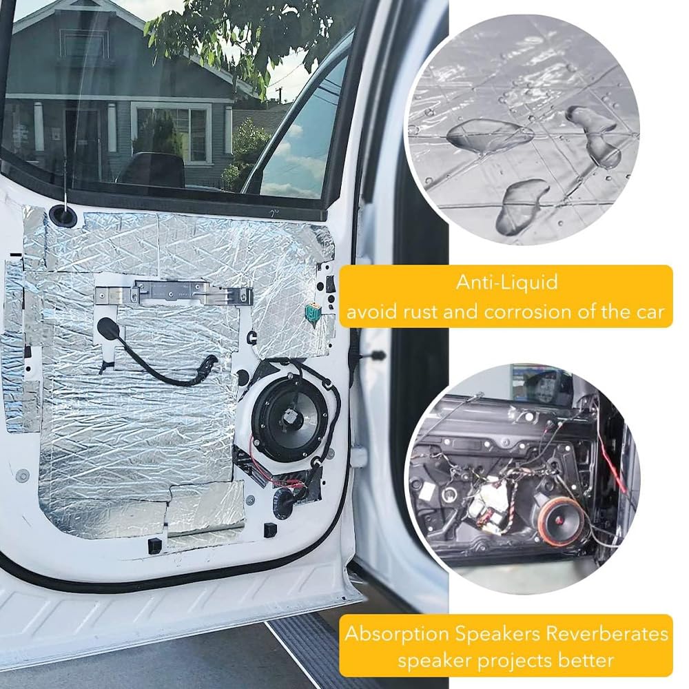Isolante Fonoassorbente Auto per Citroen C3 I Picasso 2013-2017,Acustico Adesivo per Cofano Motore Isolante Termico Adesivo,Ignifugo, Impermeabile