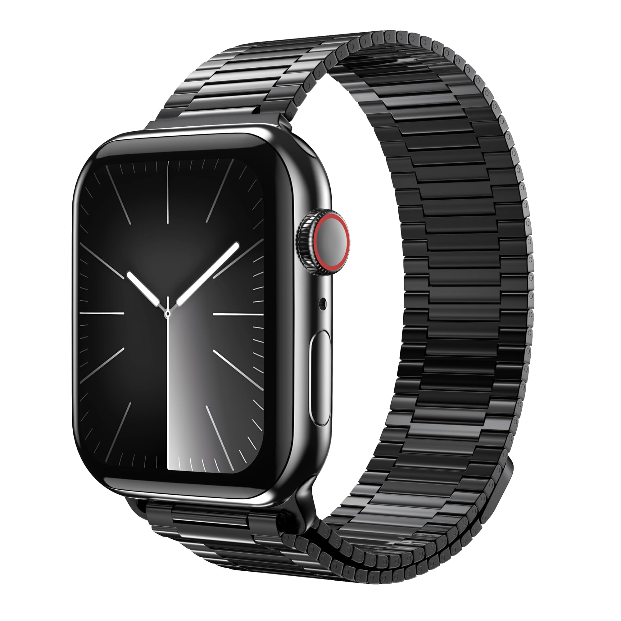 LULULOOK Magnetic Band Compatible with Apple Watch 49/46/45/44/42/41/40/38mm, Stainless Steel Mesh Loop iWatch Band for Ap...